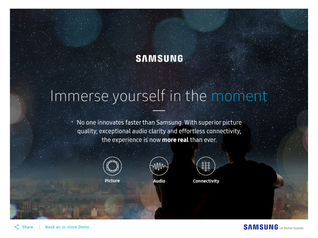 Samsung microsite design